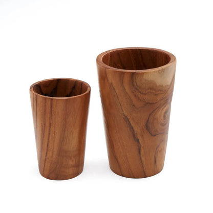 Teak beker Root cup bruin