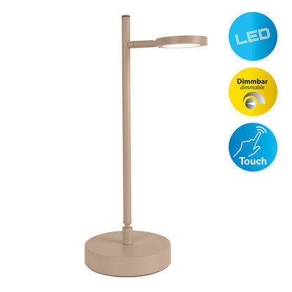 Snoerloze Tafellamp Lupa Amandel - 45 cm (Touch/Dimbaar)