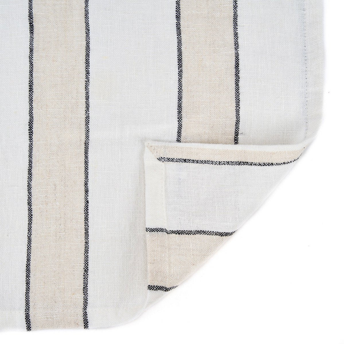 Linnen servet Provence zwart/wit - 45 cm - OutHome