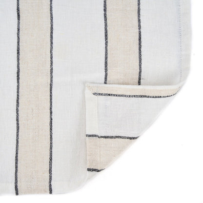 Linnen servet Provence zwart/wit - 45 cm - OutHome