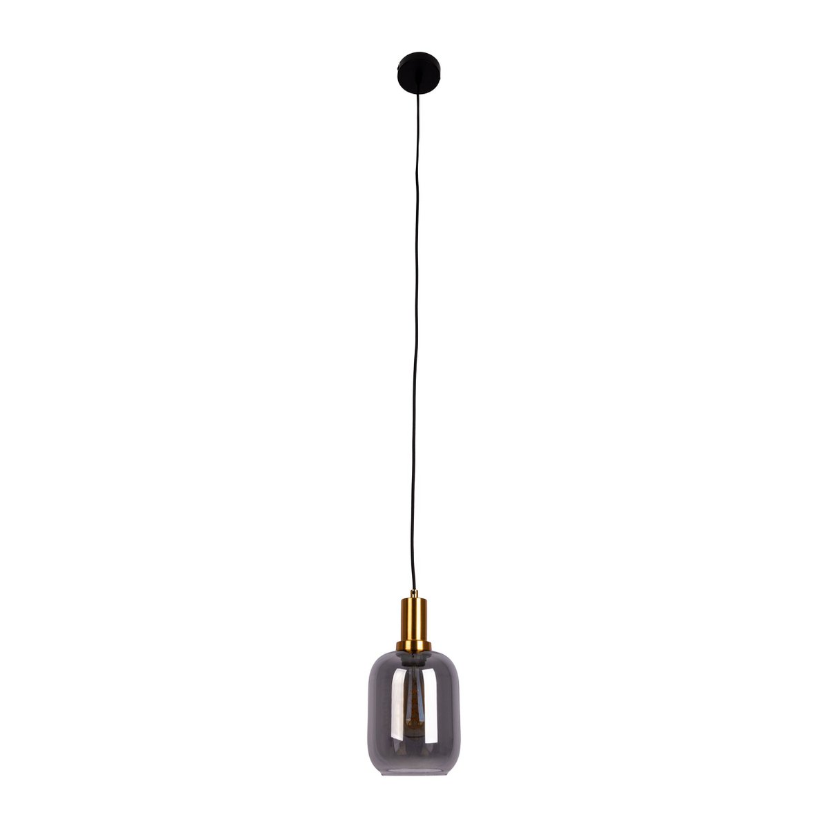 Hanglamp Fumo 1-Lichts Zwart - 150 cm (E14)