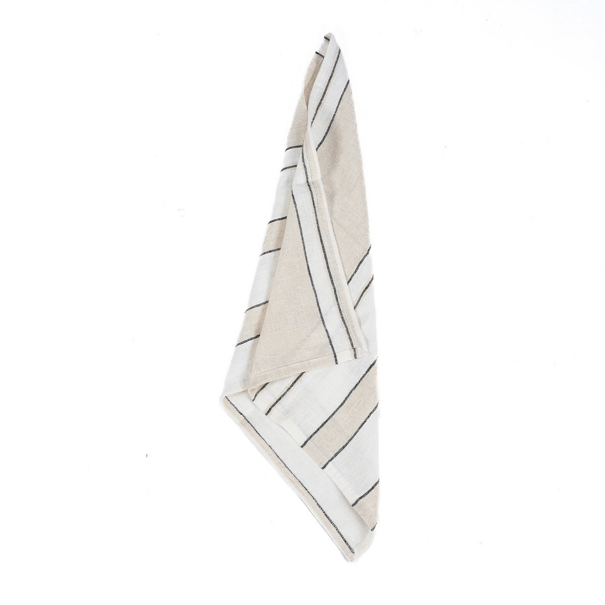Linnen servet Provence zwart/wit - 45 cm - OutHome
