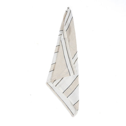 Linnen servet Provence zwart/wit - 45 cm - OutHome
