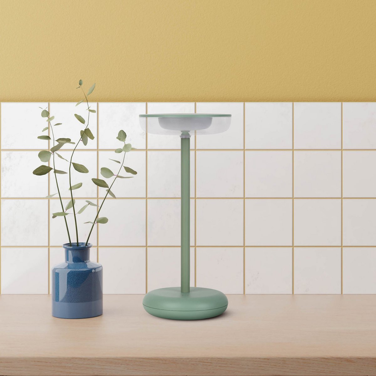 Snoerloze Tafellamp Pasi Mint Touch - 26 cm (Dimbaar)