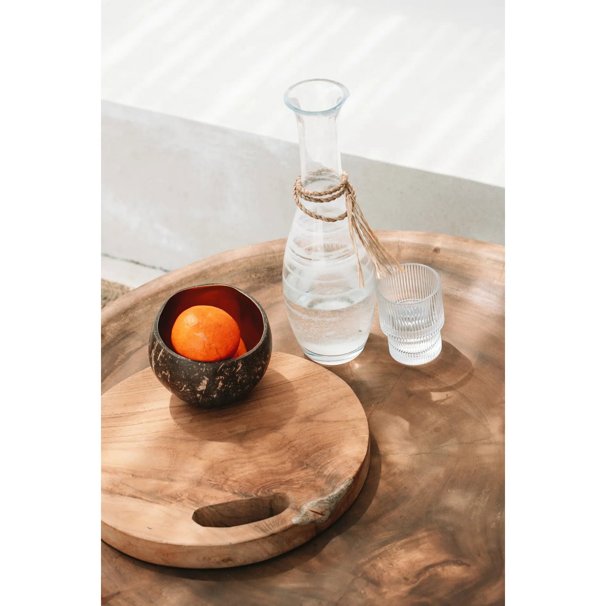 Teak dienblad Root tray naturel - M - OutHome