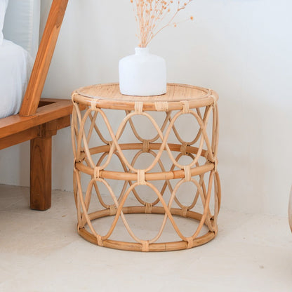 Bijzettafel Rotan Muara Beige - Ø 45 cm