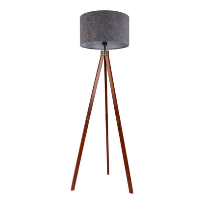 Vloerlamp Filco Hout/Kunststof Bruin/Grijs - 147 cm (E27)