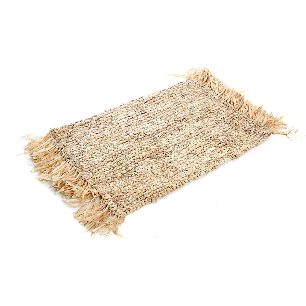 Raffia placemat Fringe naturel - 60 cm - OutHome
