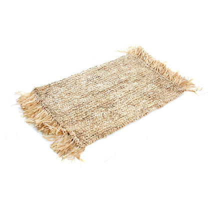 Raffia placemat Fringe naturel - 60 cm - OutHome
