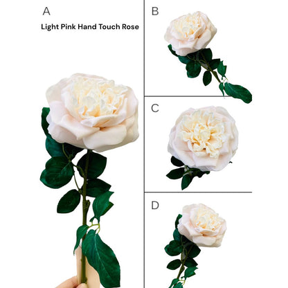 Kunstbloem Rose wit (Set van 2)