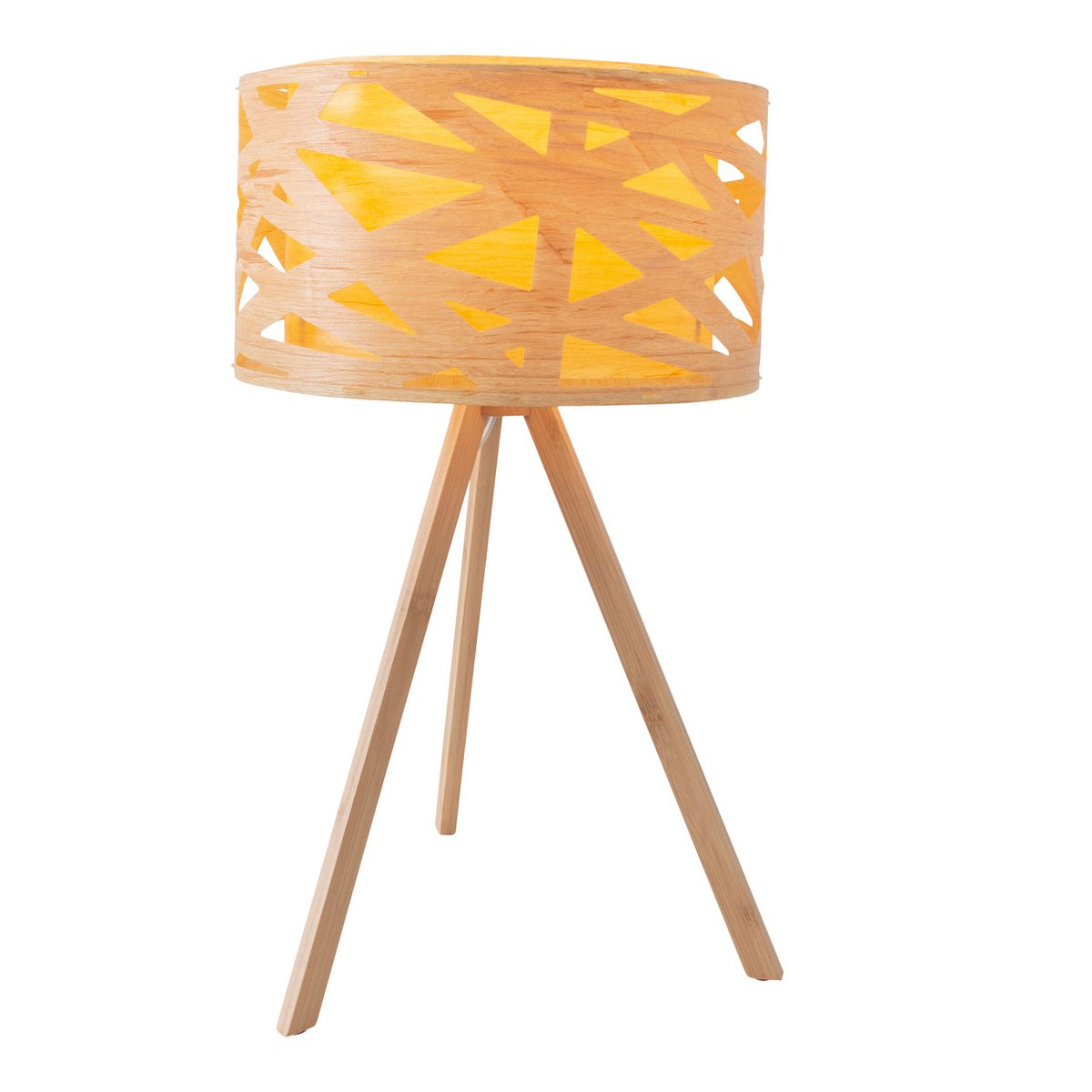 Tafellamp Finja Houtimitatie - 55 cm (E27)