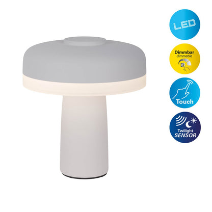 Snoerloze Tafellamp Pilu Wit - 16,5 cm (Touch/Dimbaar)