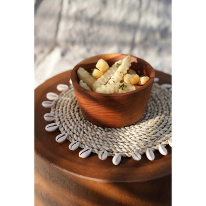 Raffia pannenonderzetter Shell - 23 cm - OutHome