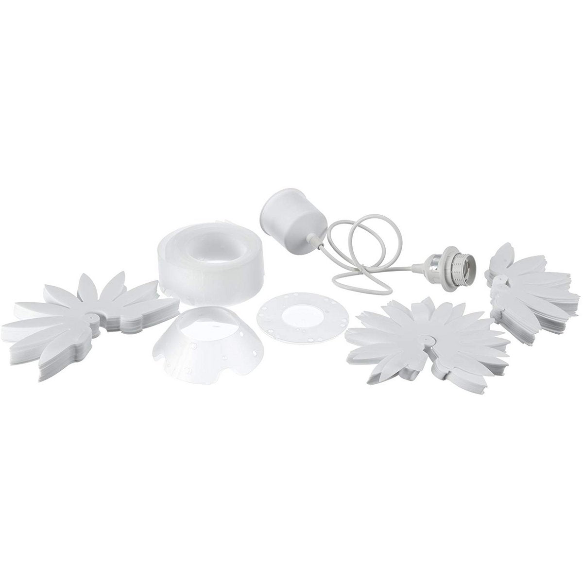 Hanglamp Lotus Wit Kunststof - Ø 47 cm
