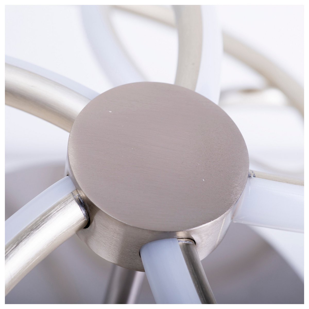 LED Plafondlamp Rizado Nikkel/Satijn - Ø 57 cm