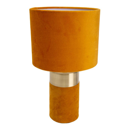 Tafellamp Bordo Goud/Bruin Velours - 32 cm (E14)