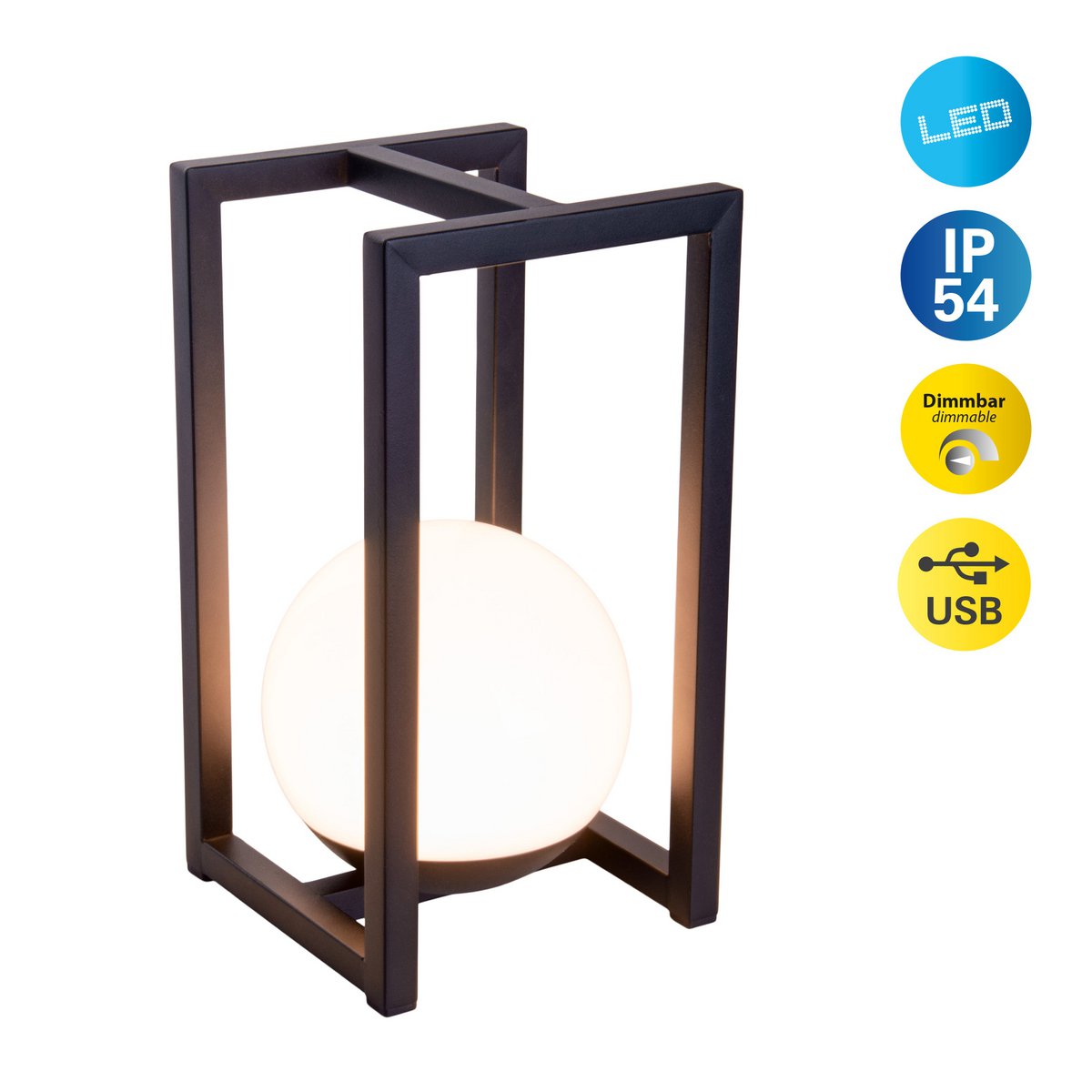 LED Decoratielamp Potaton Zwart - 30 cm