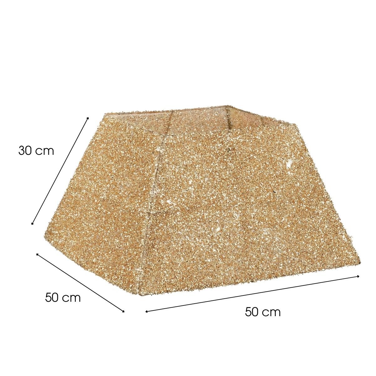 Kerstboomrok Polyester Goud - 50x50x30 cm