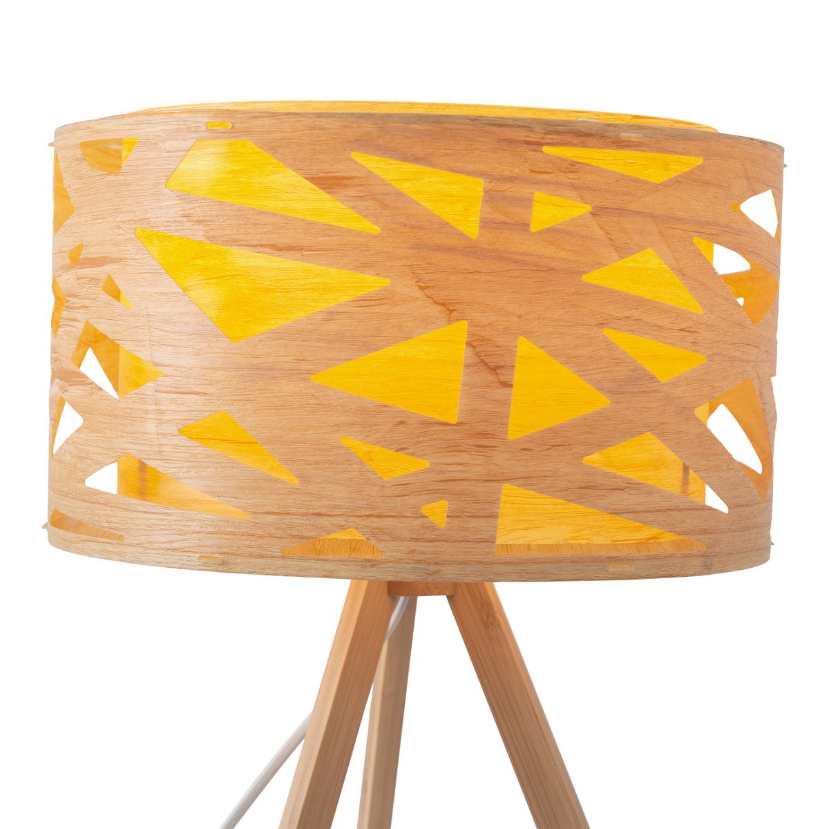 Tafellamp Finja Houtimitatie - 55 cm (E27)