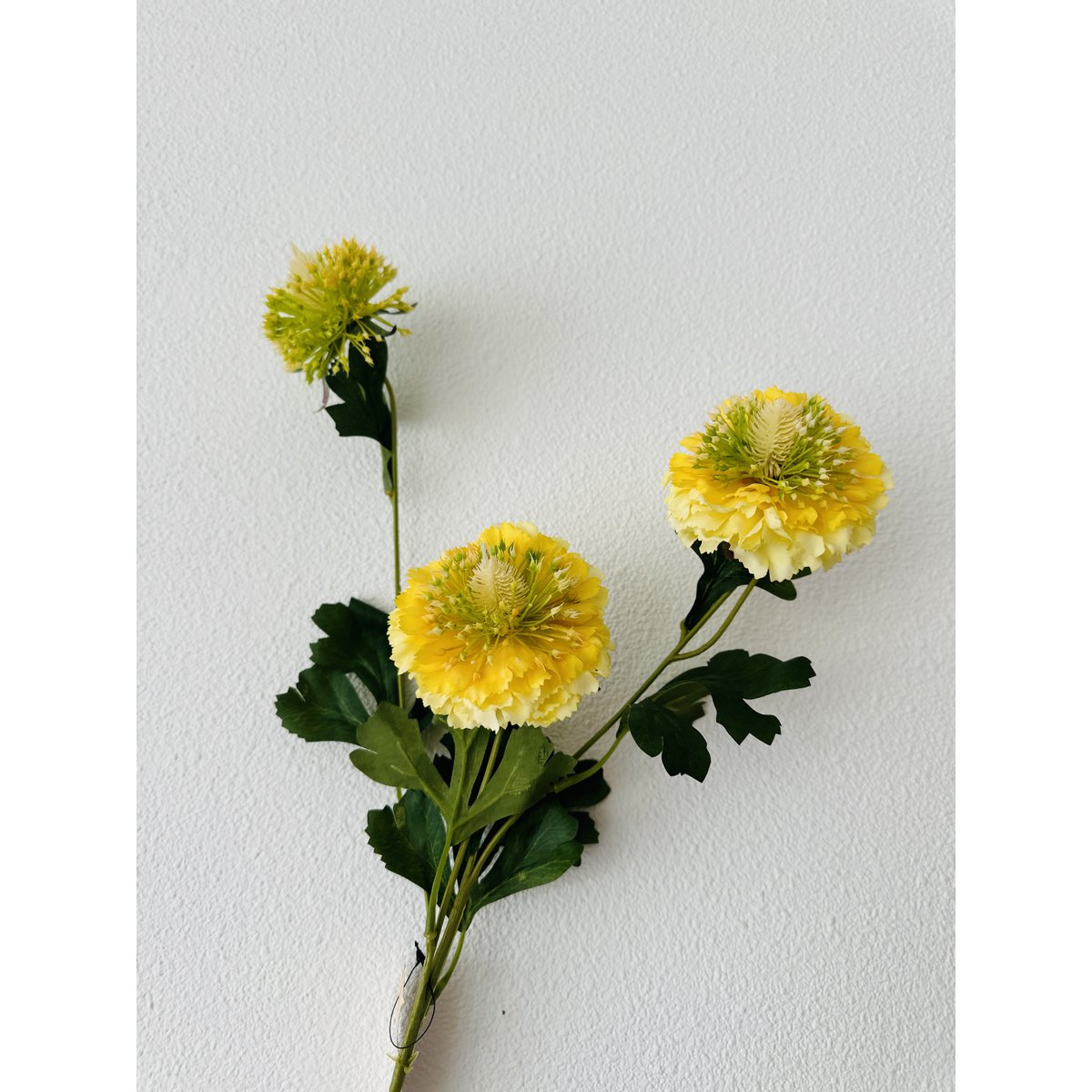 Zijden kunstbloem Scabiosa rood (set van 2) - 80 cm