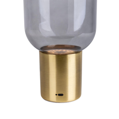 Snoerloze Tafellamp Albero Messing/Glas - 25 cm (Touch)