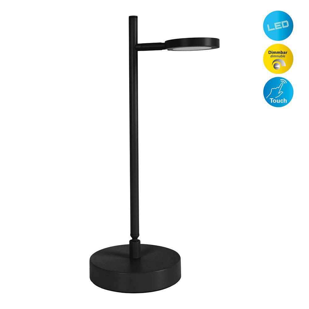 Snoerloze Tafellamp Lupa Zwart - 45 cm (Touch/Dimbaar)