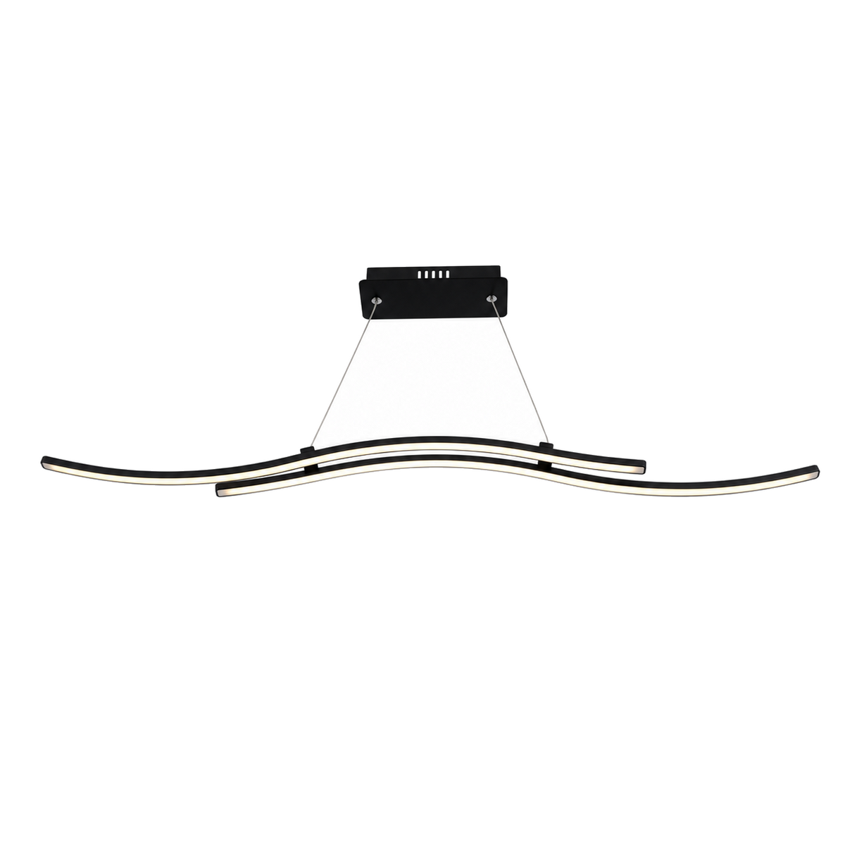 LED Hanglamp Onda Zwart - 96 cm productfoto op witte achtergrond