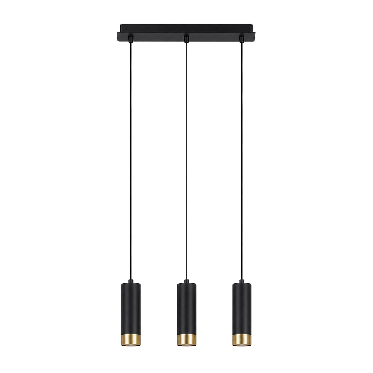 Hanglamp Fridu 3-Lichts Mat Zwart - 48 cm (GU10) productfoto op witte achtergrond
