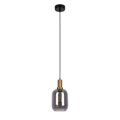 Hanglamp Fumo 1-Lichts Zwart - 150 cm (E14) productfoto op witte achtergrond
