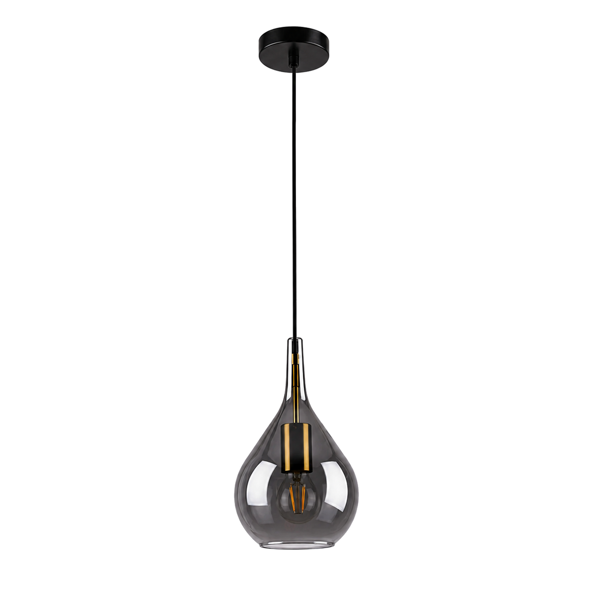 Hanglamp Gota Rookglas - diameter 20 cm (E27) productfoto op witte achtergrond
