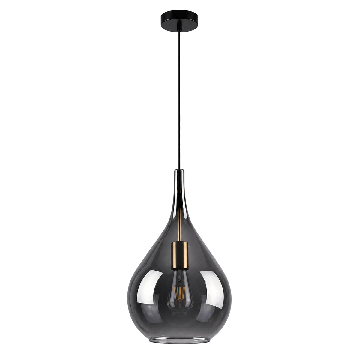 Hanglamp Gota Rookglas - diameter 25 cm (E27) productfoto op witte achtergrond