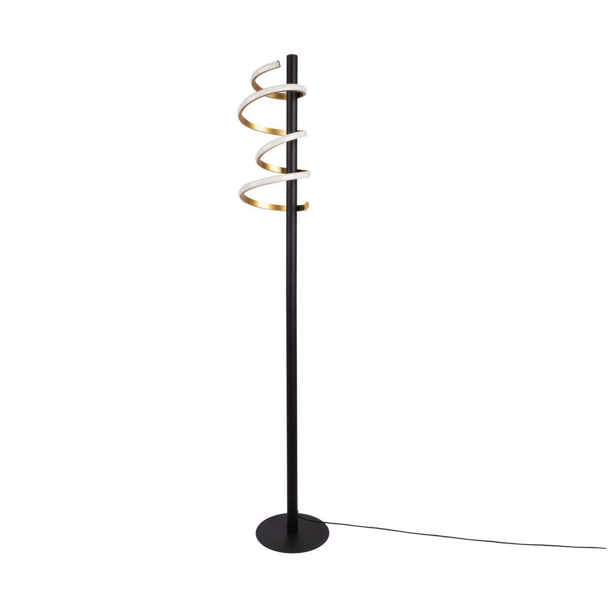 LED Vloerlamp Belleza Zwart/Goud - 140 cm