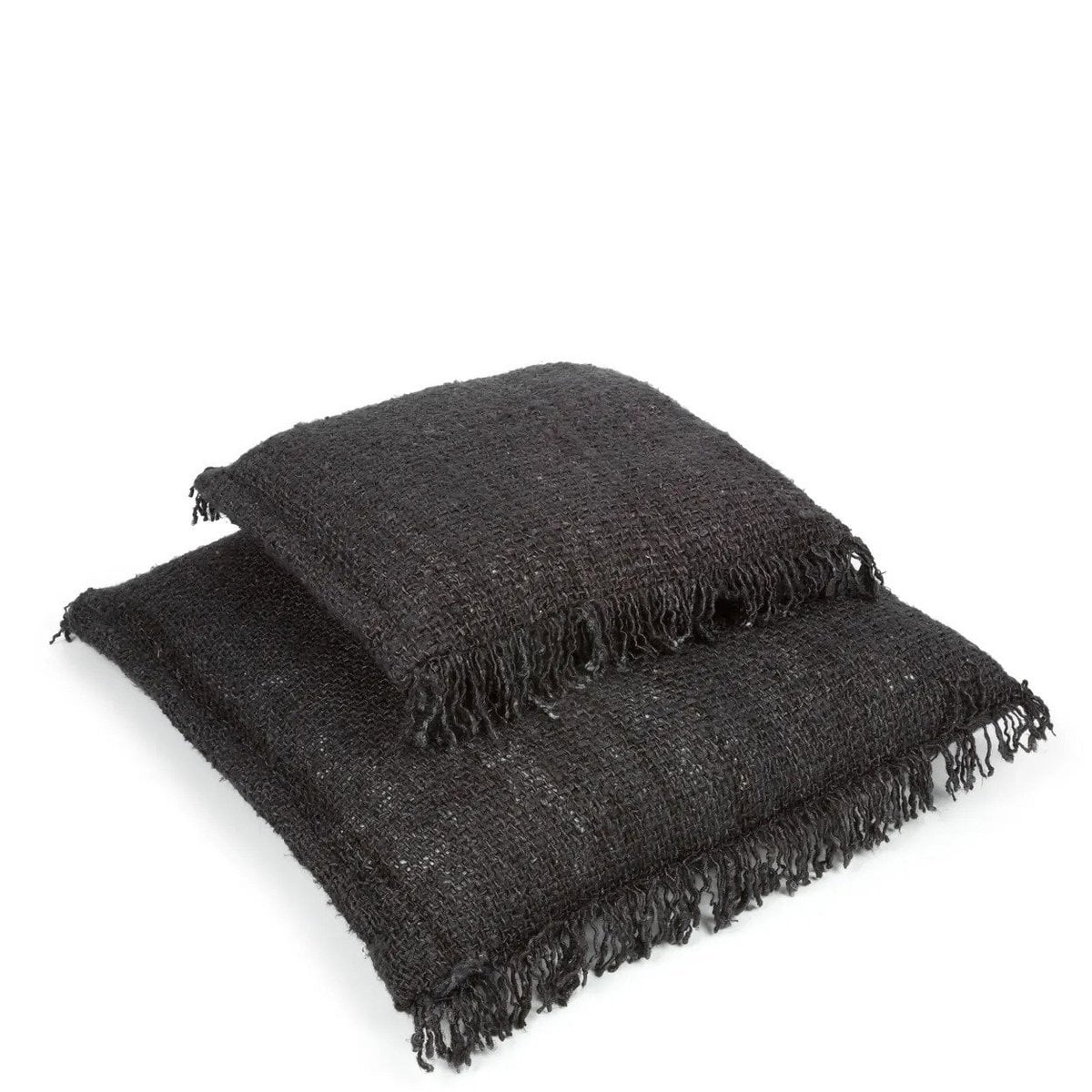 Katoenen kussenhoes Oh my gee zwart marine - 60x60 cm