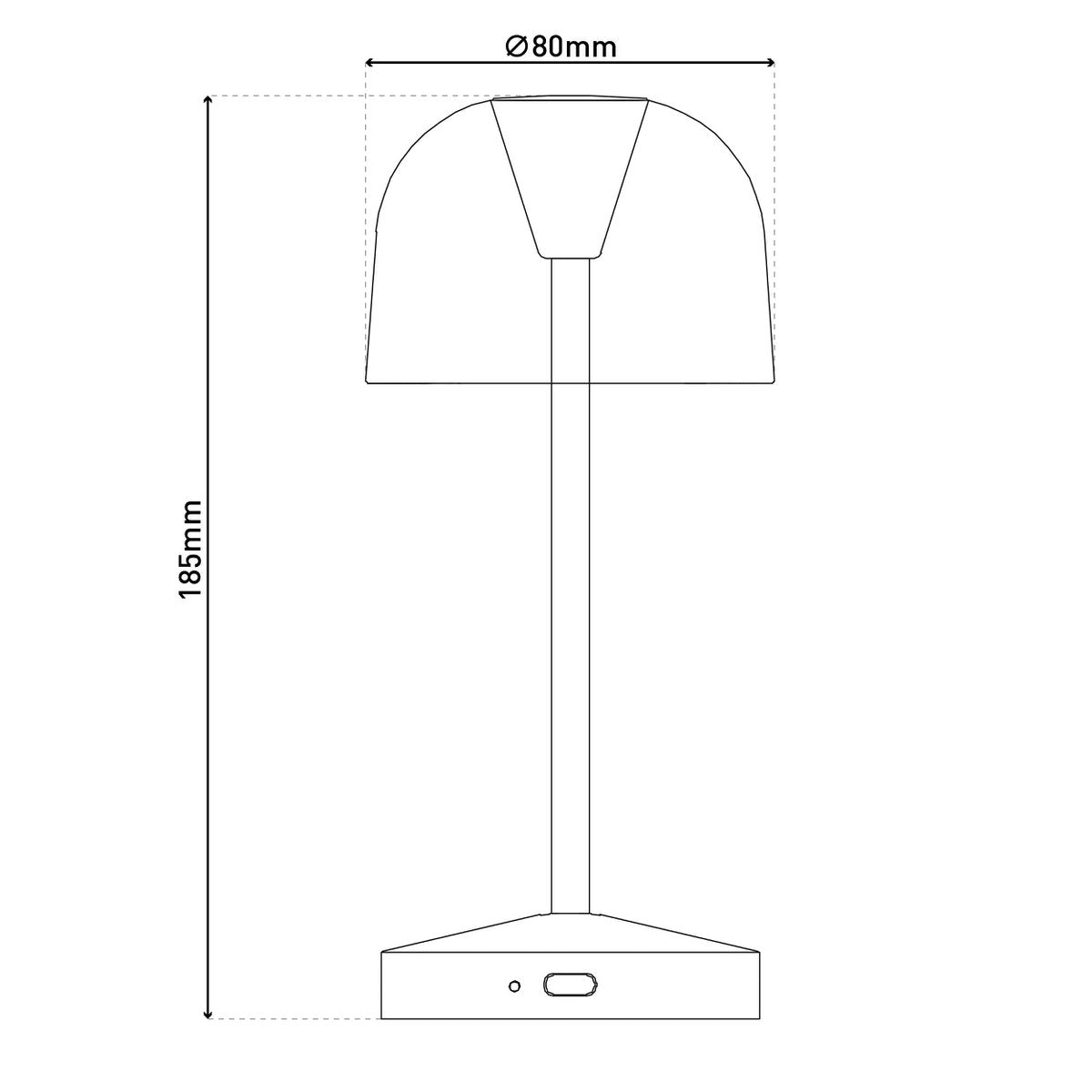 LED Acculamp Gomba Wit (Set van 2) - 18,5 cm