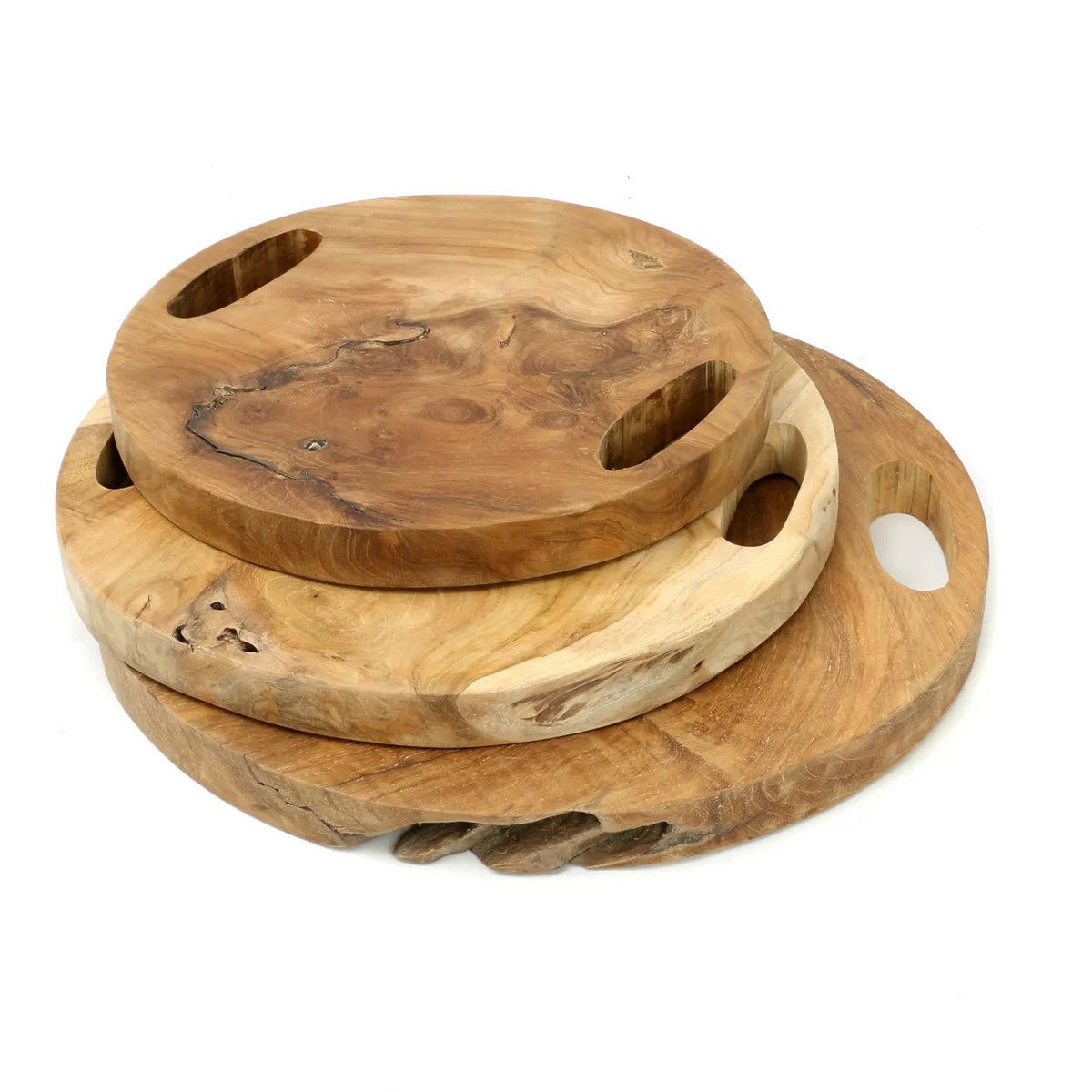 Teak dienblad Root tray naturel - M - OutHome