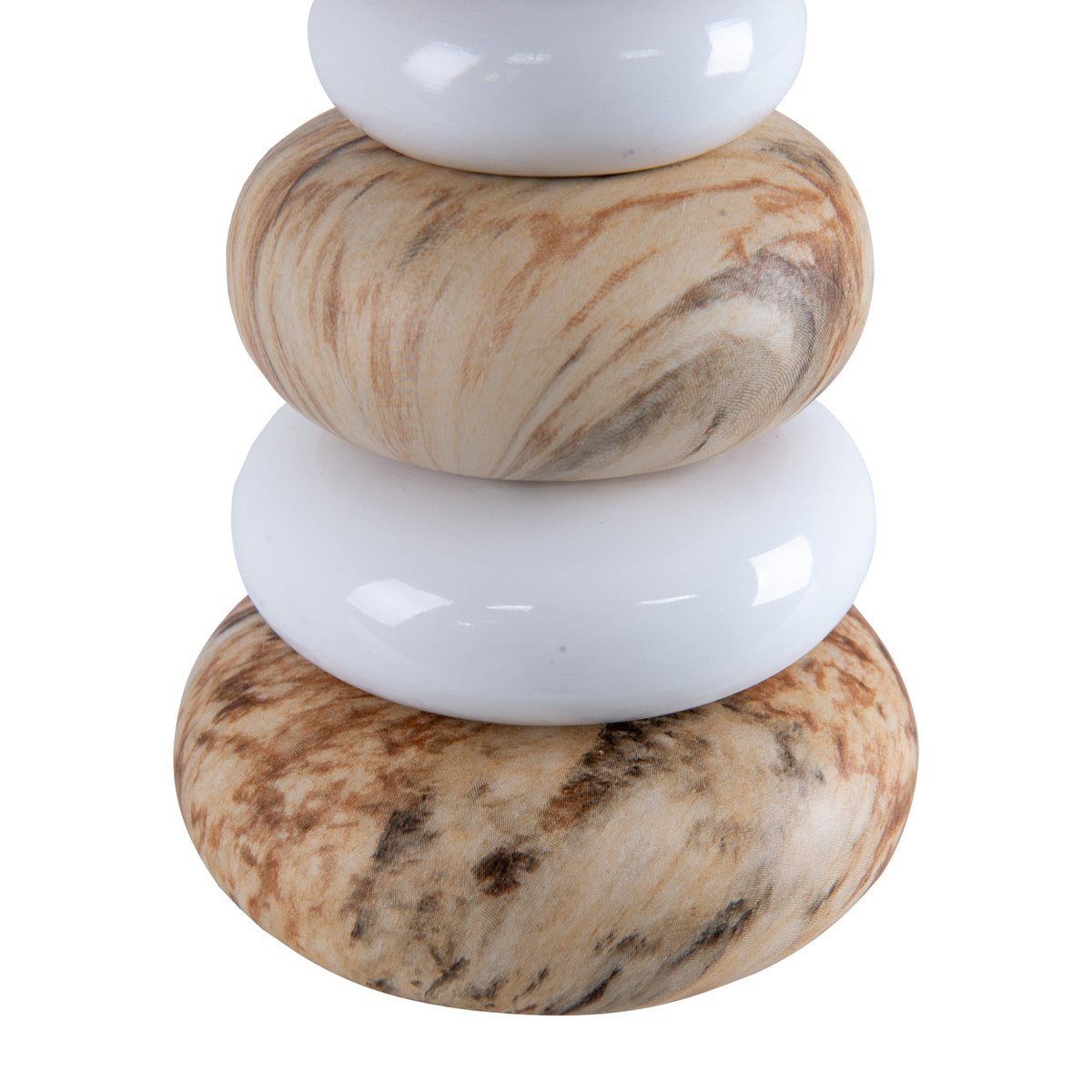 Keramische tafellamp "Stoney", keramische tafellamp in bruin, met E14 - aansluiting, tafellamp voor eetkamer, woonkamer, gang of kantoor, of als een bedlamp, 31 cm hoog - OutHome