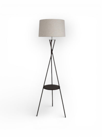 Vloerlamp Tora met Tafel Roest/Naturel - 158 cm (E27)