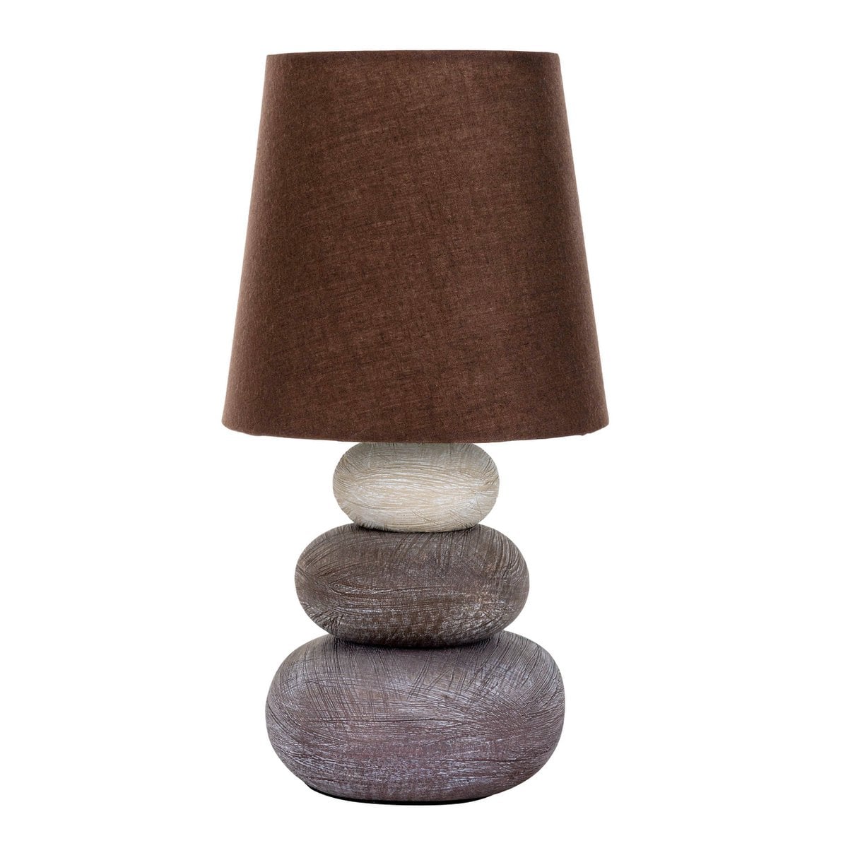 Keramische tafellamp "Stoney", keramische tafellamp in bruin, met E14 - aansluiting, tafellamp voor eetkamer, woonkamer, gang of kantoor, of als een bedlamp, 31 cm hoog - OutHome