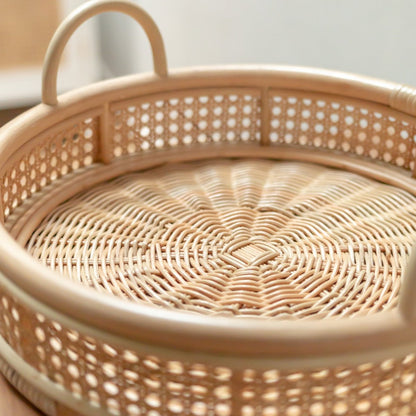 Dienblad Rotan Neira Beige - Ø 40 cm