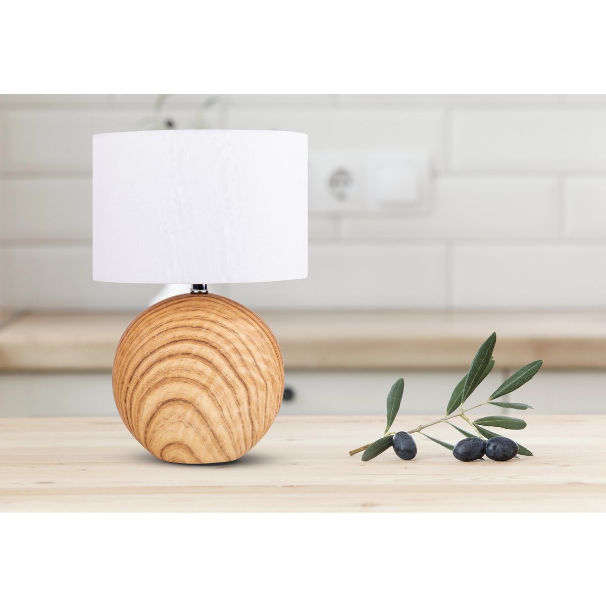 Keramische Tafellamp Woody Naturel (E14)