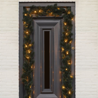 Kerstslinger Glendon Verlicht Groen - 270 cm
