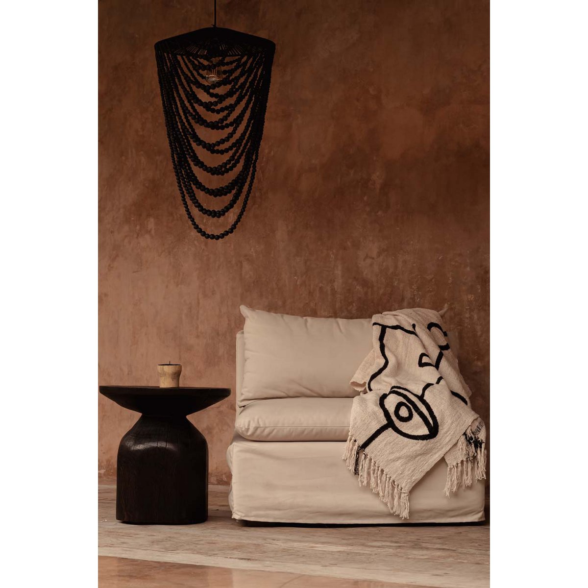 Bedsprei The evil eye zwart