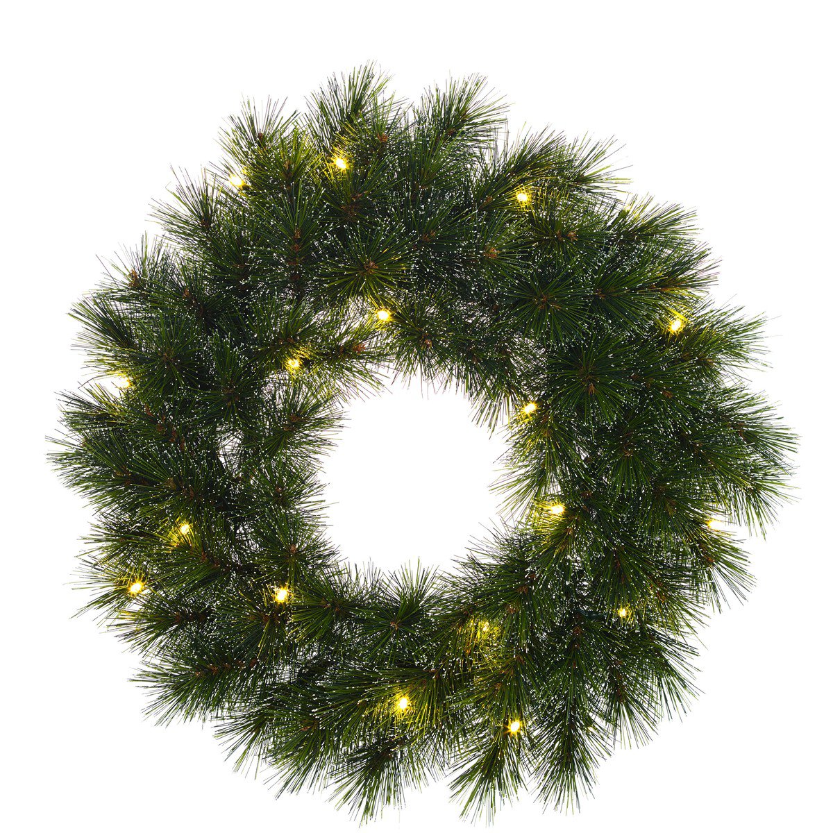 Kerstkrans Glendon Verlicht Groen - Ø 60 cm