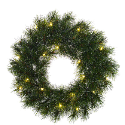 Kerstkrans Glendon Verlicht Groen - Ø 60 cm