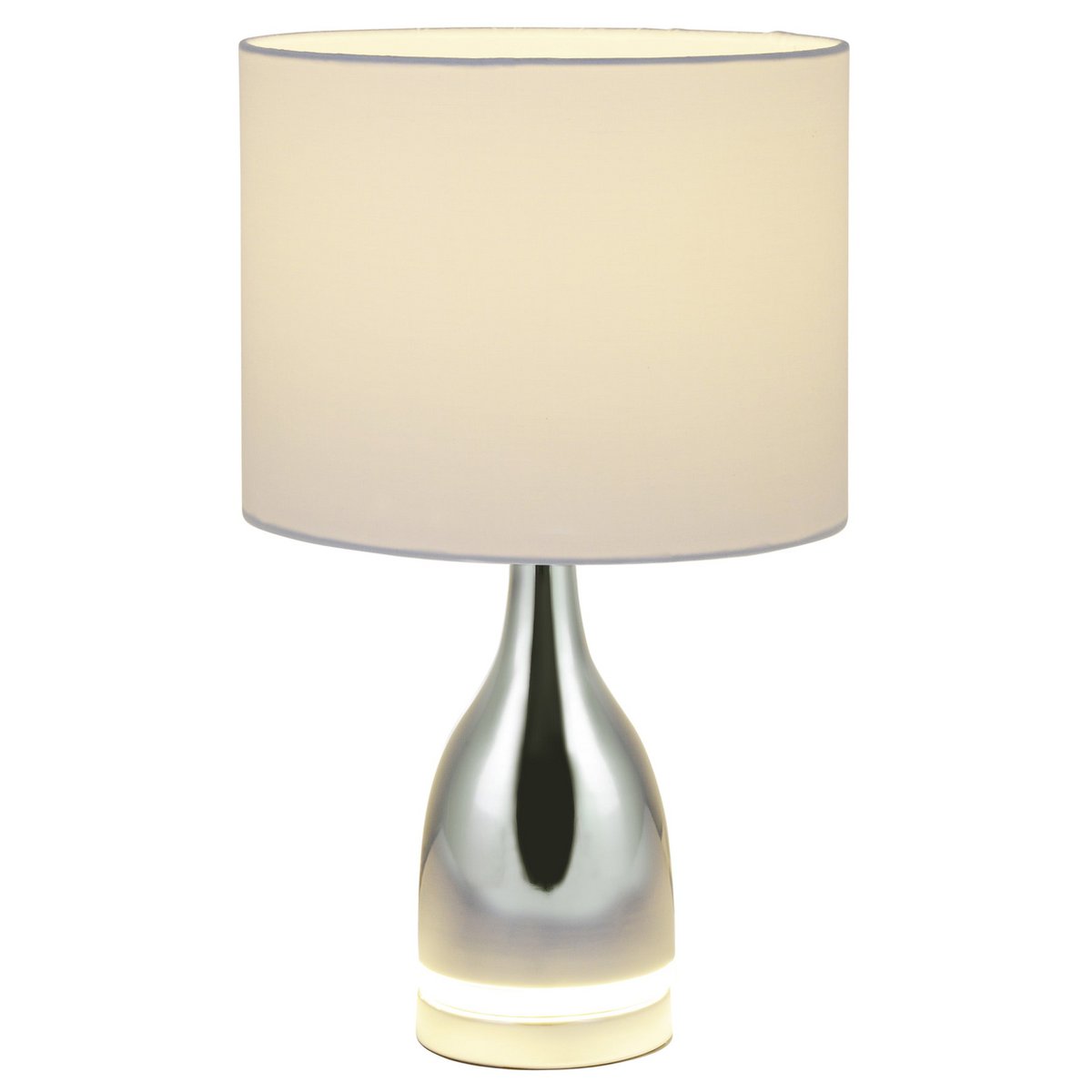 LED Tafellamp Cosima Chroom/Wit - 43,5 cm (E14)