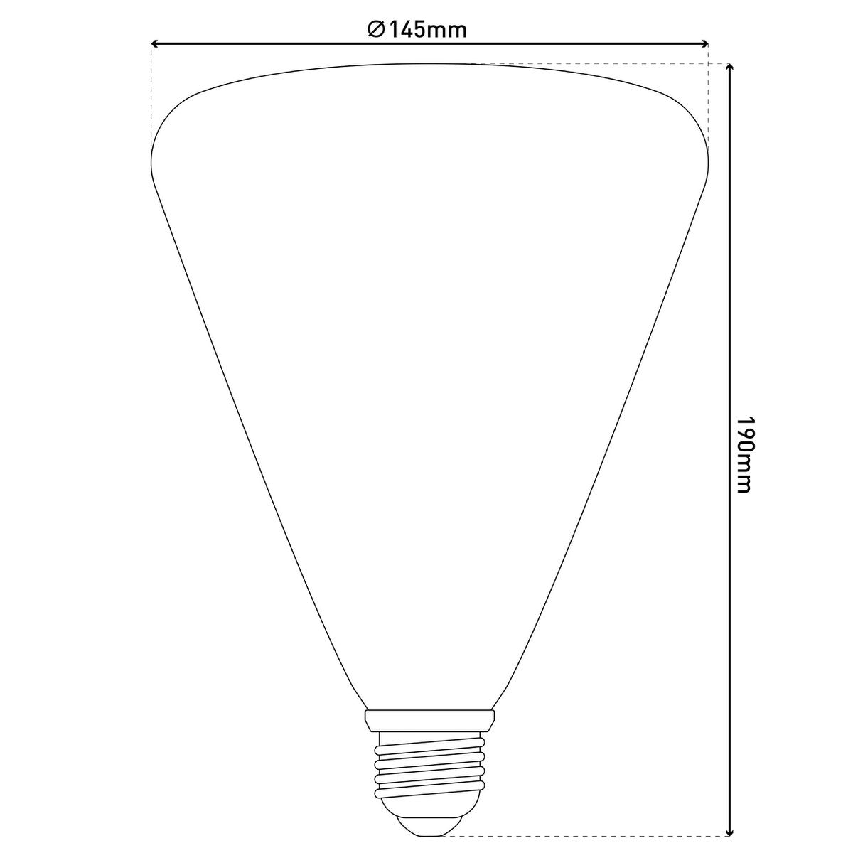 LED - lamp "Dilly" E27 versie 4 watt, metaal en glas in grijs - OutHome