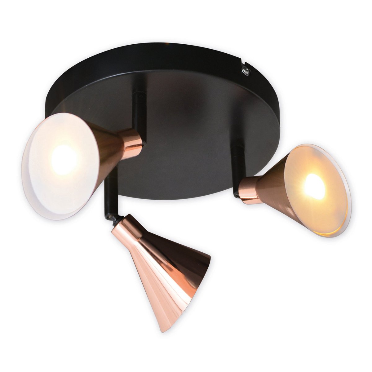 LED Wand - /Plafondlamp Koper - Ø 38 cm (3 - Lichts) - OutHome