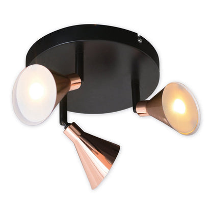 LED Wand - /Plafondlamp Koper - Ø 38 cm (3 - Lichts) - OutHome