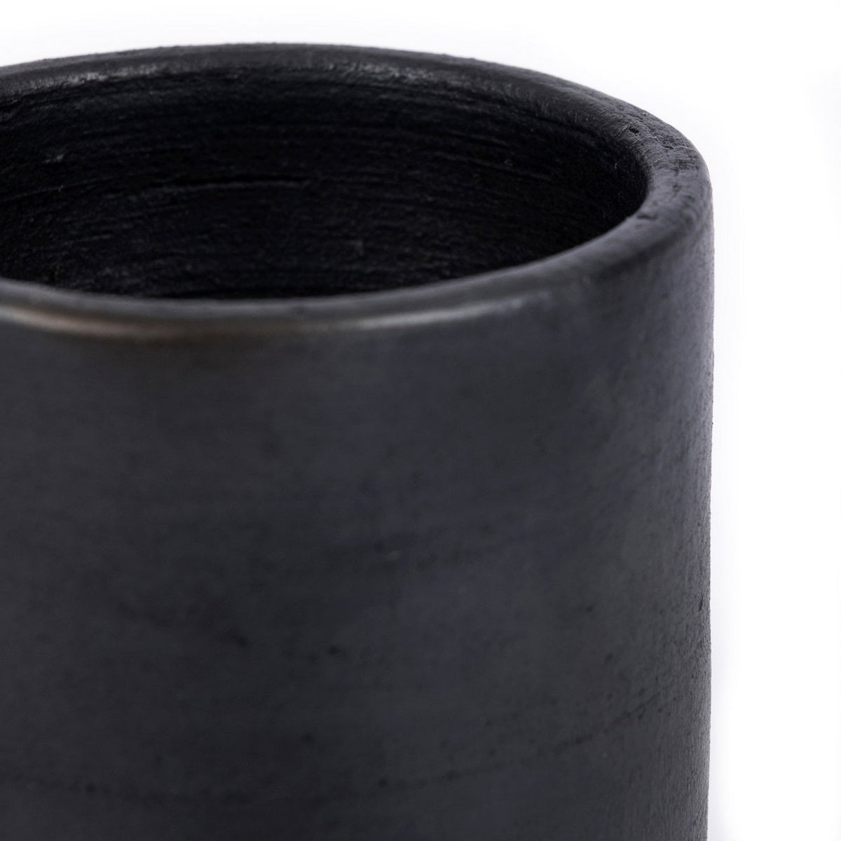 Terracotta beker Burned zwart