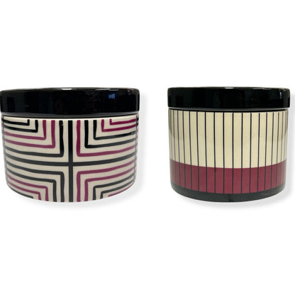 Keramische doos A-stijl en B-stijl, set van 2, witte achtergrond